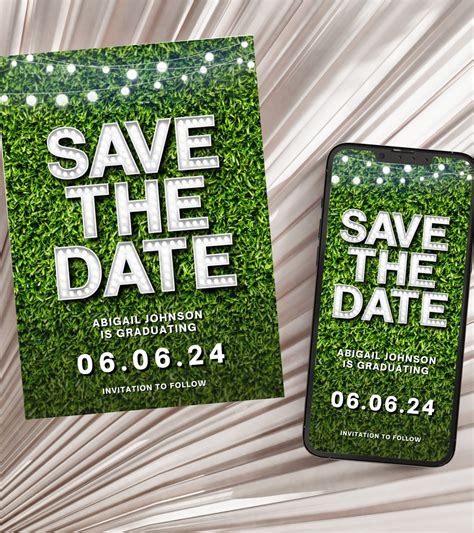 Save The Date Graduation Party Template High School Graduation Save The Date Grad Party Save The