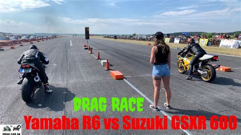 Yamaha R6 Vs Suzuki Gsxr 600 Motorcycle Drag Racing 14 Mile 🏍🚦 4k