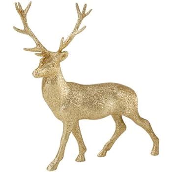 Hirsch Figur Liegend Gold X X Cm Aluminium Poliert Dekohirsch