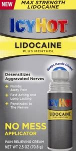 Icy Hot Lidocaine No Mess Roll On Pain Relieving Cream 2 5oz