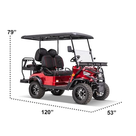 KANDI 4 Seat Electric Golf Cart with Lithium Battery, Max Speed 20 MPH ...