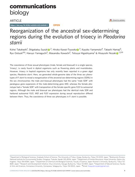 Pdf Reorganization Of The Ancestral Sex Determining Regions During