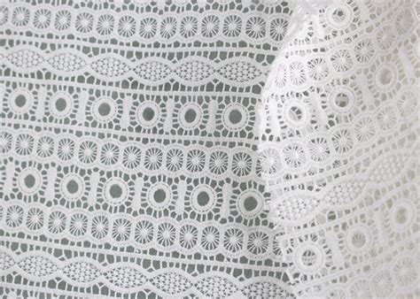 Embroidered Guipure Water Soluble Lace Cotton Chemical Lace Fabric For