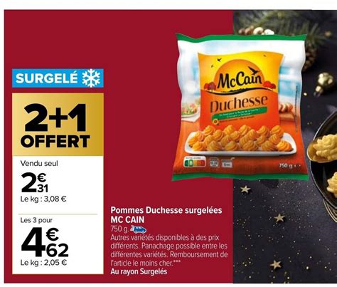 Promo Pommes Duchesse Surgelées Mc Cain chez Carrefour Market