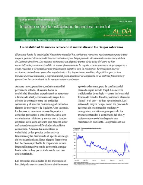 Informe Sobre La Estabilidad Financiera Mundial