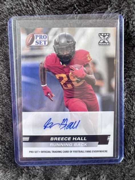 Leaf Pro Set Draft Autographs Psa Bh Breece Hall Au Rc For