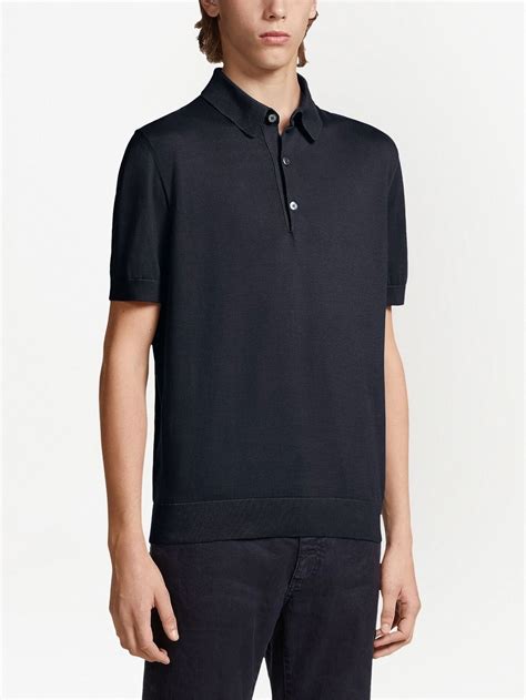 Zegna Fine Knit Polo Shirt Farfetch