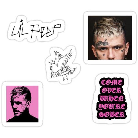 Lil Peep Sticker Pack Sticker By Shoxio Stickers Packs Safety Pin