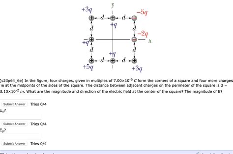 Solved C23p646e In The Figure Four Charges Given In