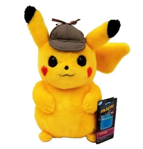 Detective Pikachu Plush Soft Toy Cm Pokemon Teddy Picclick Uk