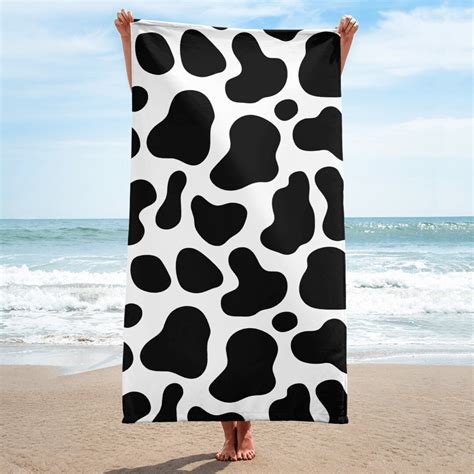 Cow Print Towel Etsy