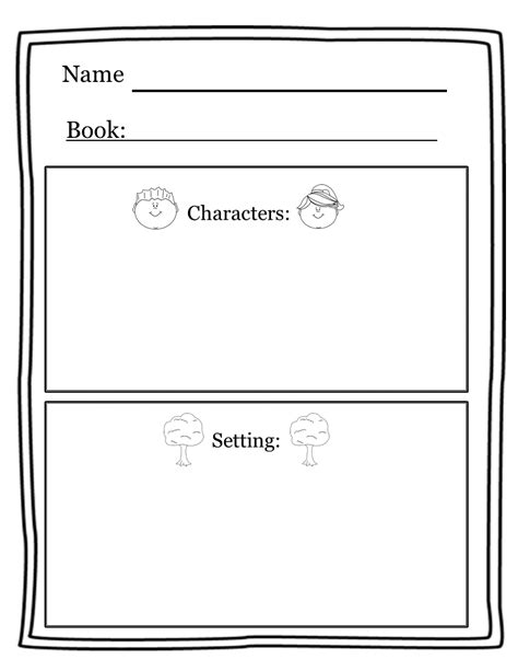 Character And Setting Worksheets