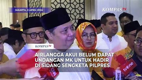 Respons Airlangga Soal Jadi Saksi Di Mk Dalam Sidang Sengketa Pilpres