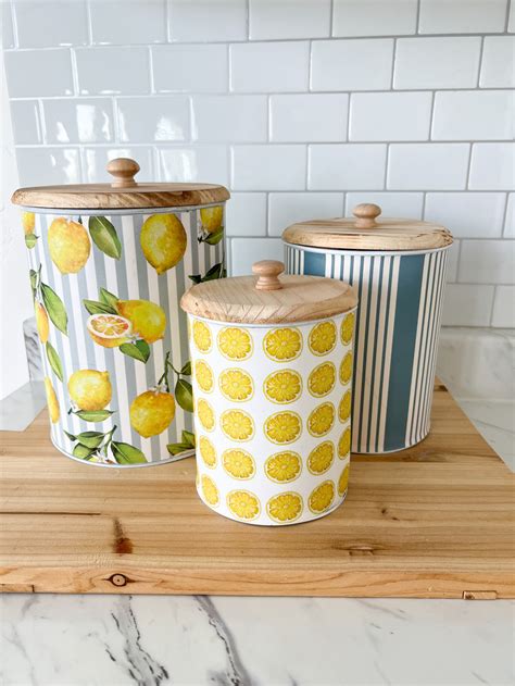 Lemon Canisters Set Of Three Sugar N Milk Co