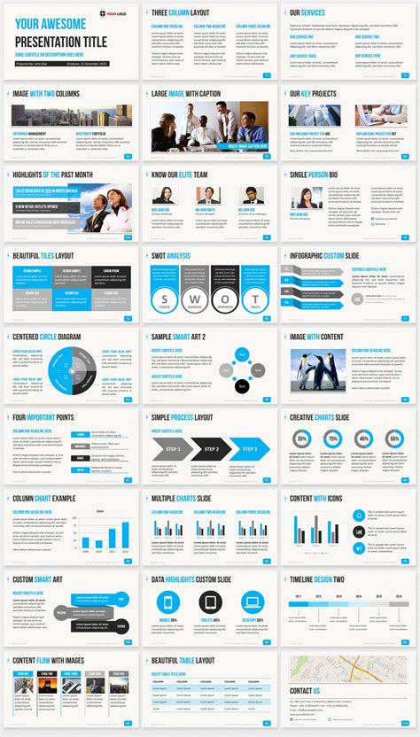 Ultimate Professional Business Powerpoint Template 1200 Clean Slides