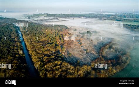 Glomel Brittany North Western France Aerial View Of The Moors Of