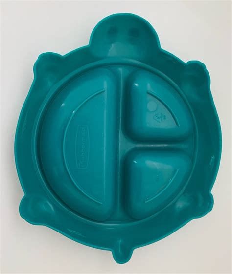 Vintage Rubbermaid Divided Turtle Kids Plate With Bowl Lid Sandbox