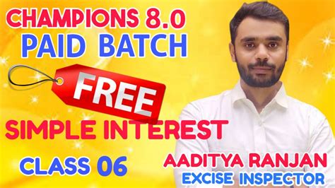 Simple Interest By Aditya Ranjan Sir Class Adityaranjanmaths