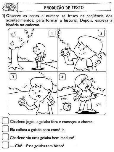 Atividades Escolares Trabalho Produ O De Textos Desenhos Para