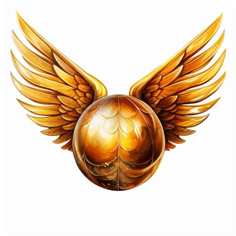 Premium Ai Image Wings On A Golden Sphere With A Golden Sphere In The