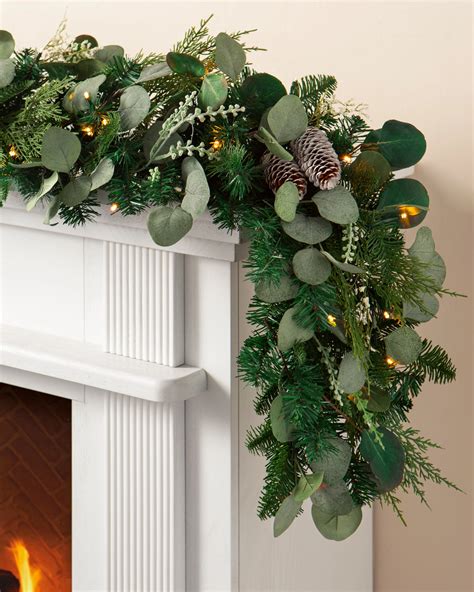 Gilded Leaf Magnolia Artificial Christmas Garland Balsam Hill