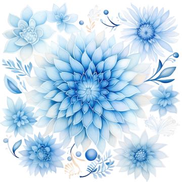 Blue Vi Pastel Flower Doodle Flower Floral Doodle Png Transparent