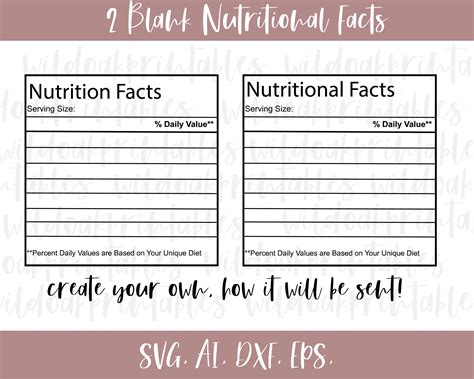 2 Blank Nutrition Facts Svg, Nutrition Facts Label Svg, Funny Svgs, Teacher Svg, Nurse Nutrition ...