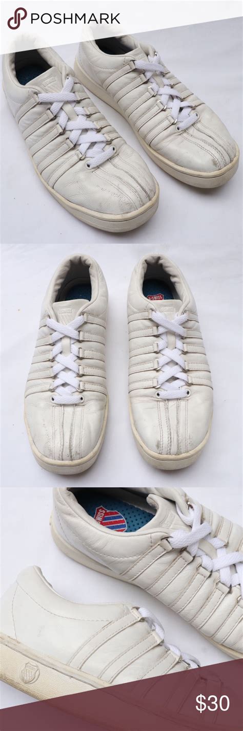 K Swiss All White Lace Up Sneakers