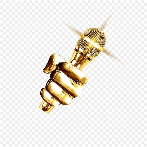 Micrófono Dorado De Forma Gratuita PNG dibujos Instrumentos Musicales