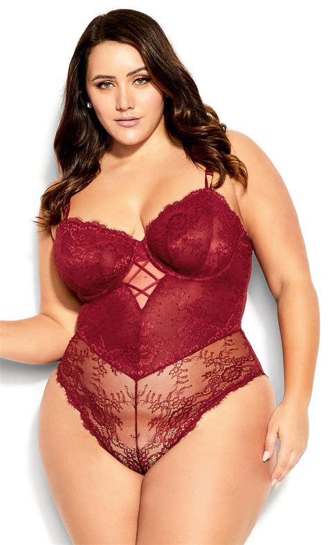 Evans Red Bianca Underwire Bodysuit Evans