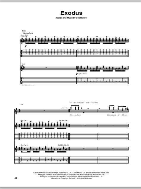 Exodus by Bob Marley - Guitar Tab - Guitar Instructor