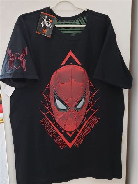 Piticas Camiseta Dupla Face Homem Aranha Camiseta Masculina Piticas