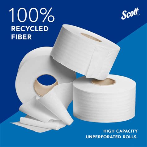 Scott Recycled Fiber High Capacity Jumbo Roll Toilet Paper