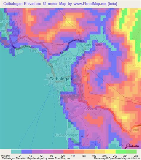 Elevation of Catbalogan,Philippines Elevation Map, Topography, Contour