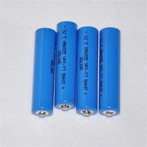 20pcs UNITEK 3 7v 10440 Li Ion Battery 320mah AAA Rechargeable Lithium