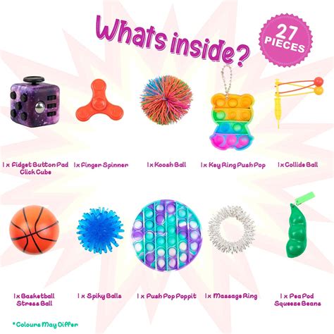 Sensory Fidget Toys Pack 27 Piece Mystery Box Fiddle Toys Set