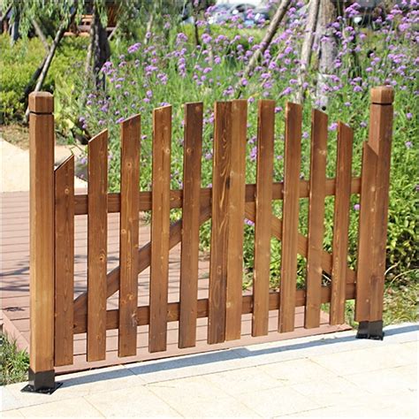 Amazon LVLDAWA Outdoor Garden Gates Carbonised Vintage Wooden