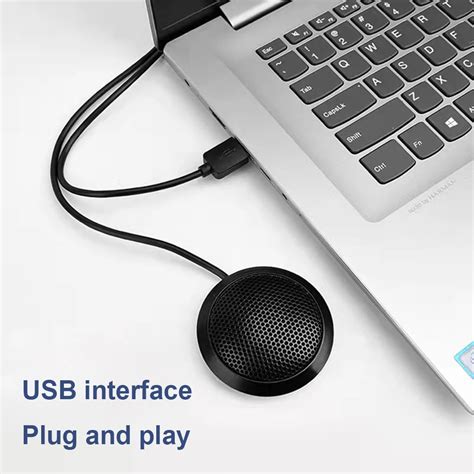 USB/3,5 мм многонаправленный конденсаторный микрофон для ПК, подключи и ...