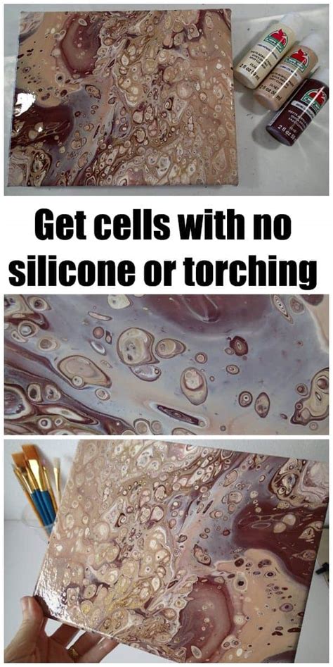 How To Get Acrylic Pouring Cells Without Silicone Or Torching