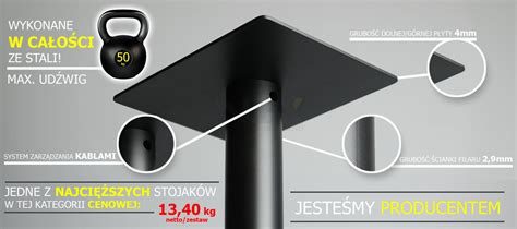 Stojaki 80cm standy podstawy pod kolumny głośniki S1 LBX Systemy Audio