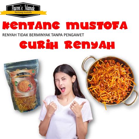 Jual Kentang Kering Kriuk Goreng Mustofa Jogja Pedas Manis Kemasan