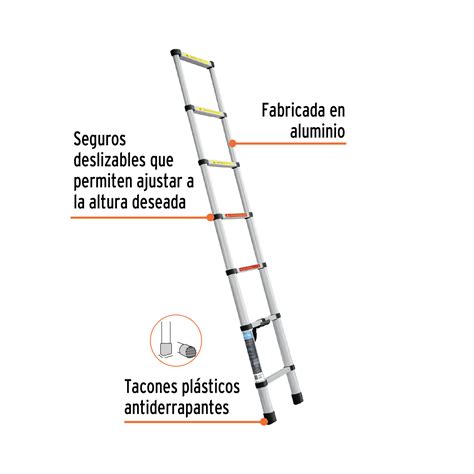 Ficha Tecnica Escalera telescópica 7 peldaños tipo II capacidad 102kg