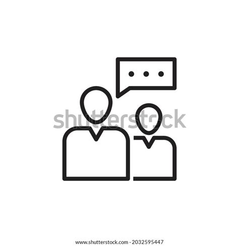 Talking Person Icon Black Color Line Stock Vector (Royalty Free ...