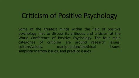 SOLUTION Criticism Of Positive Psychology Studypool