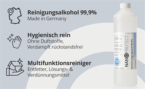 Nanoprotect Isopropanol Liter Reiniger Hochprozentiger