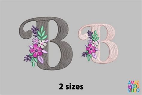 Letter B Floral Monogram · Creative Fabrica