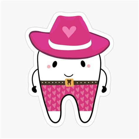 Cowgirl Tooth Sticker For Sale By VitaStyle In 2024 Dental Fun