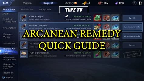 MIR 4 ARCANEAN REMEDY REQUEST MISSION QUICK GUIDE YouTube