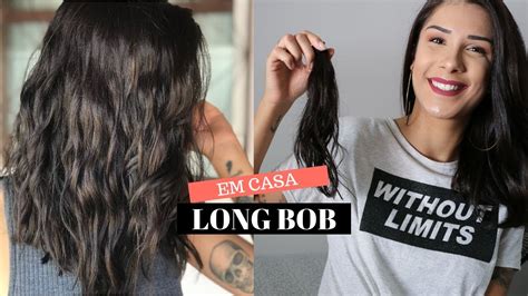 Cortei Long Bob Em Casa Sozinha 😱 Por Jéssica Oliveira Youtube