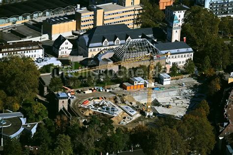 Darmstadt Von Oben Baustelle Zum Neubau Des Schulgeb Udes Heinrich